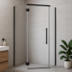 1000*1000*2000mm Black Frameless Diamond Shower Door & Return Panel 1000*1000*2000mm Black Frameless Diamond Shower Door & Return Panel